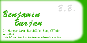 benjamin burjan business card